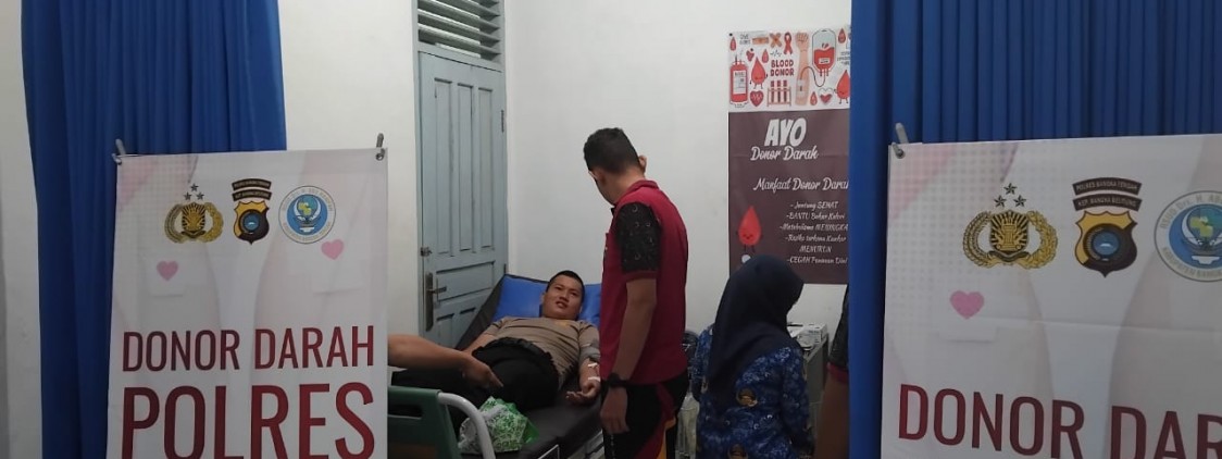 Polres Bangka Tengah Gelar Donor Darah Rutin, Wujud Kepedulian Terhadap Sesama