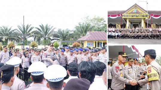 Kumpulkan Dua Polres Di Mapolres Bangka Tengah, Kapolda Babel Sampaikan Apresiasi Dan Beri Pesan Ini Ke Anggota