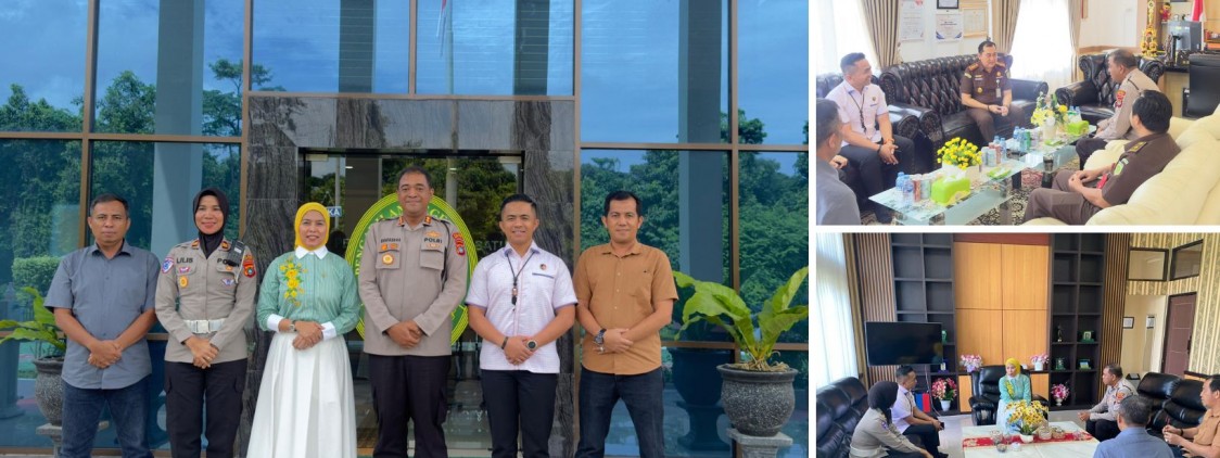Kapolres Bangka Tengah Lakukan Kunjungan Kerja ke PN dan Kejari Bangka Tengah