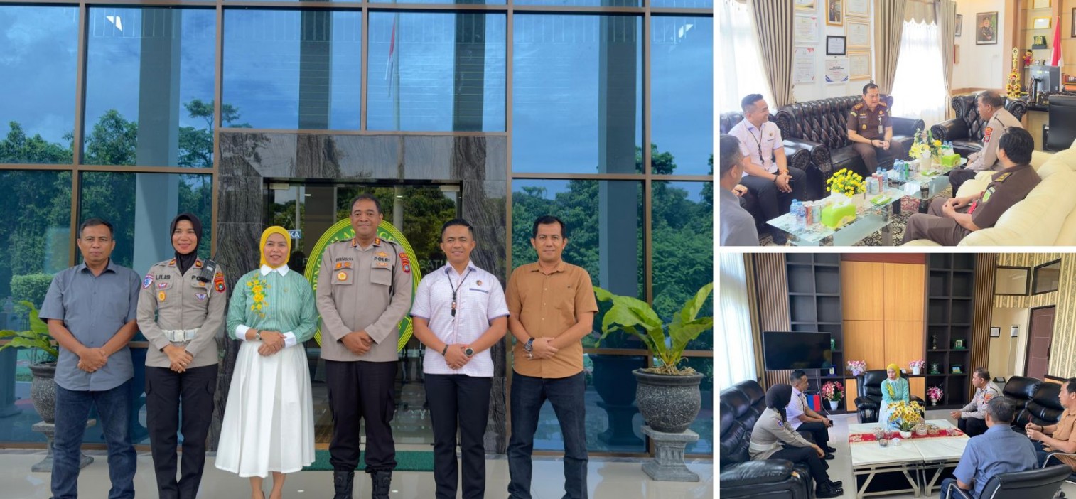 Kapolres Bangka Tengah Lakukan Kunjungan Kerja ke PN dan Kejari Bangka Tengah
