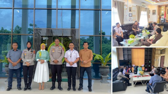 Kapolres Bangka Tengah Lakukan Kunjungan Kerja ke PN dan Kejari Bangka Tengah