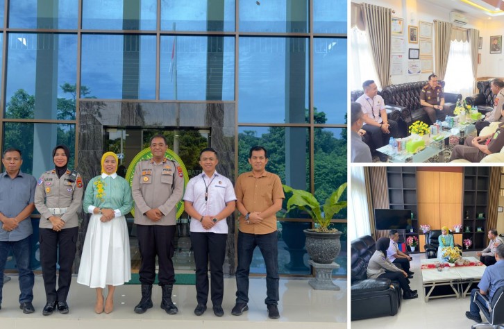 Kapolres Bangka Tengah Lakukan Kunjungan Kerja ke PN dan Kejari Bangka Tengah