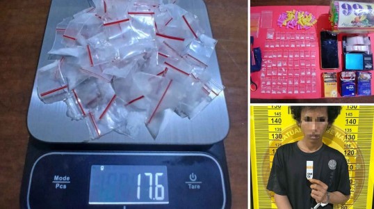 Polres Bangka Tengah Amankan 69 Paket Sabu Siap Edar di Desa Penyak