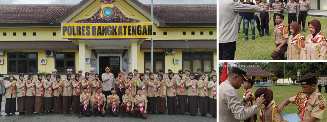 Polres Bangka Tengah Gelar Upacara Pelantikan Anggota Saka Bhayangkara Angkatan ke-10