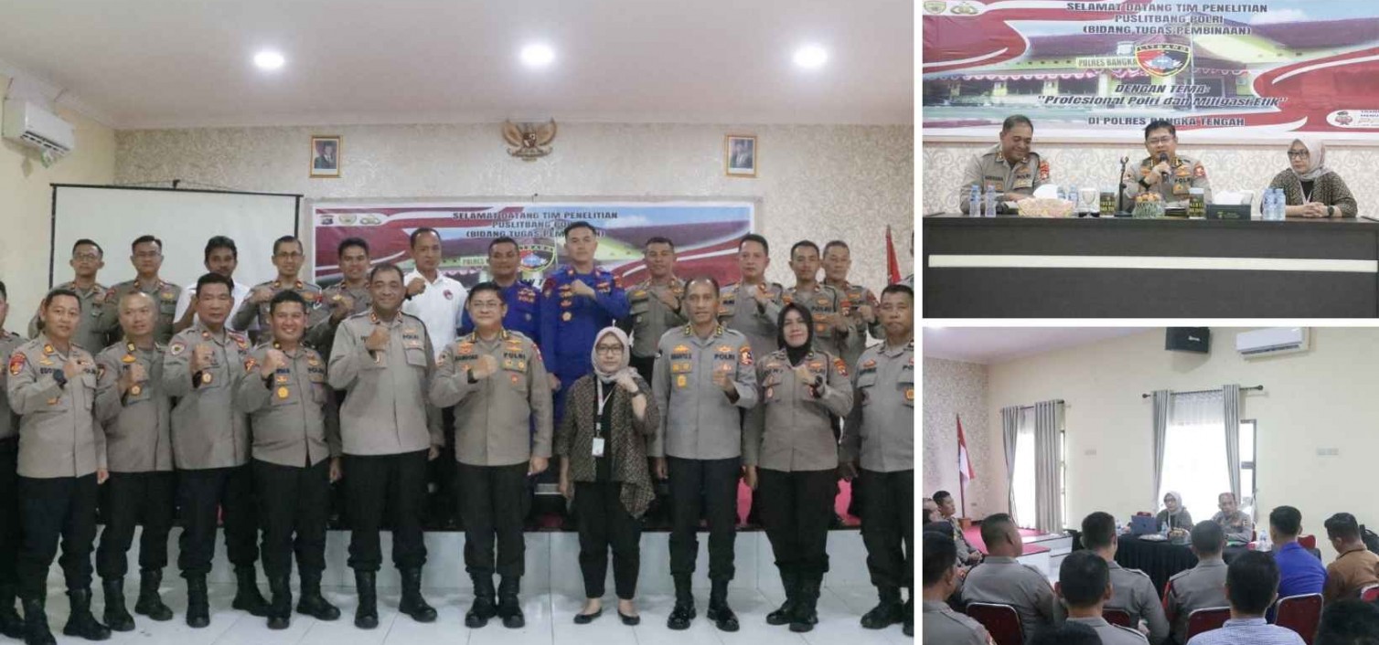 Puslitbang Polri Gelar Penelitian Profesionalitas dan Mitigasi Etik di Polres Bangka Tengah