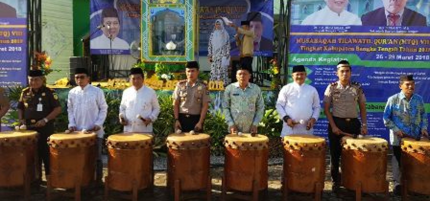 FORKOPIMDA PUKUL BEDUK, MTQ BANGKA TENGAH RESMI DIBUKA