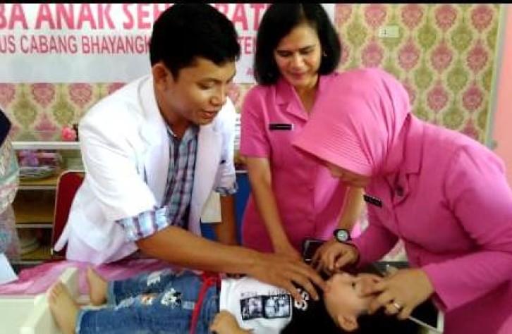 Bhayangkari Cabang Bangka Tengah Adakan Lomba Anak Sehat Bawah Tiga Tahun