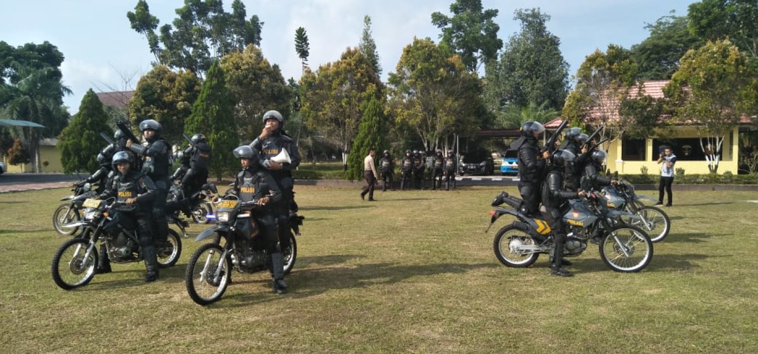 Jelang Pemilihan Presiden, Kasat Sabhara Bateng Latihkan Dalmas Kepada Anggota
