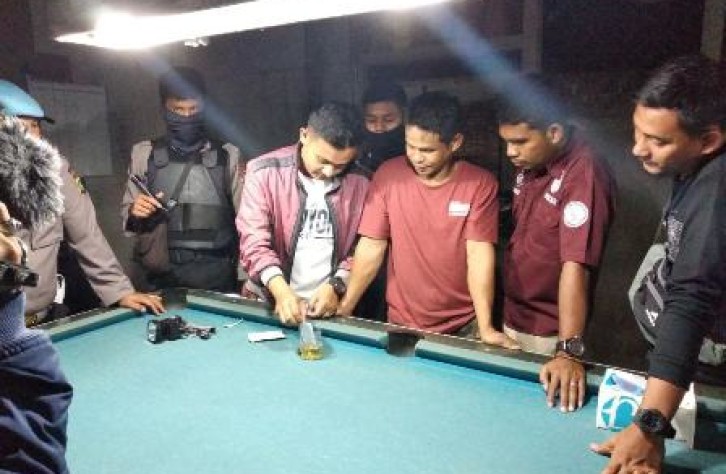 Razia Ke Tempat Hiburan, Tim Gabungan Polres Bateng Dapati 2 Orang Positif Narkoba