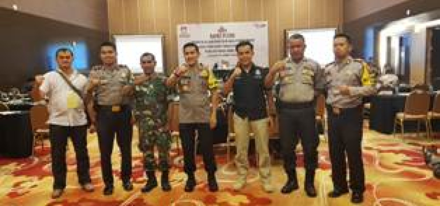 Pengamanan Pleno KPU tingkat Kabupaten Bangka tengah Berlangsung Hingga Dini Hari