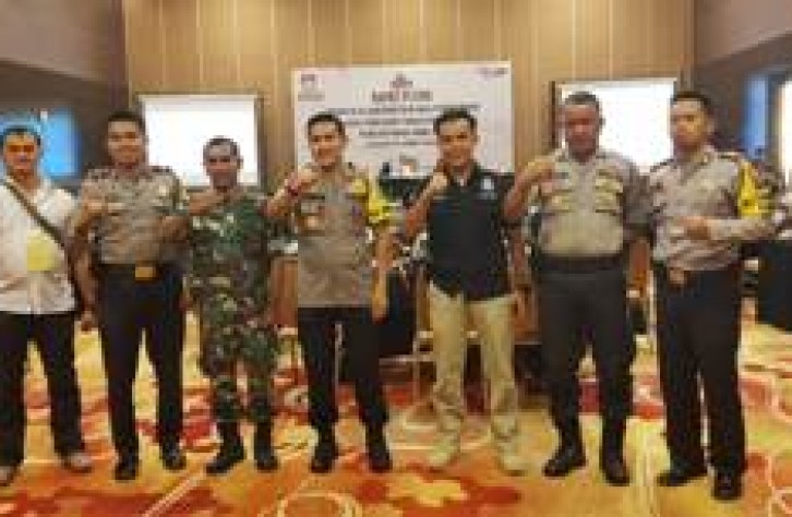 Pengamanan Pleno KPU tingkat Kabupaten Bangka tengah Berlangsung Hingga Dini Hari