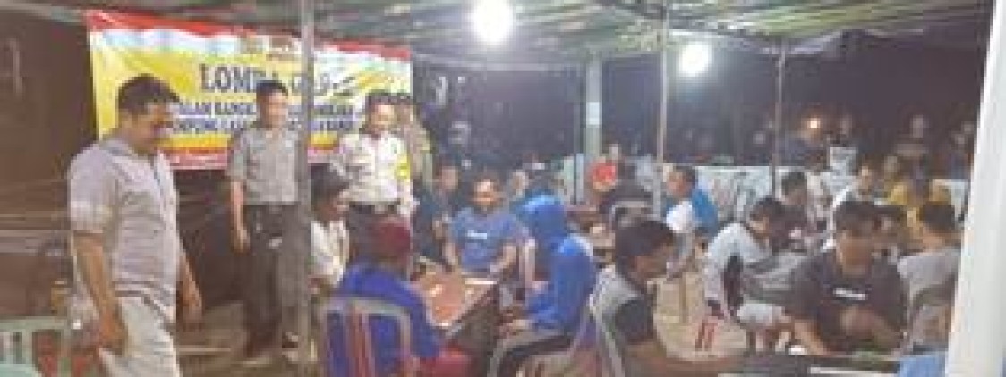 Polres Bangka Tengah Gelar Lomba Gaple Di Kampung Tertib Lalu Lintas
