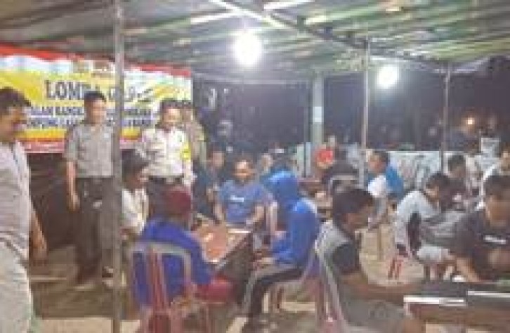 Polres Bangka Tengah Gelar Lomba Gaple Di Kampung Tertib Lalu Lintas