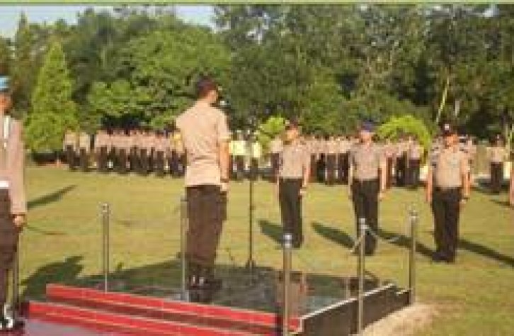 Sebanyak 38 Personil Polres bangka tengah Naik Pangkat