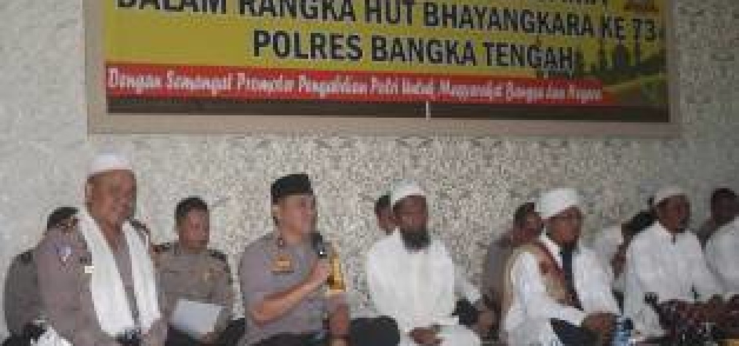 Hut Bhayangkara Polres Bangka tengah Gelar Dzikir Dan Doa Bersama Majelis Az Zikra
