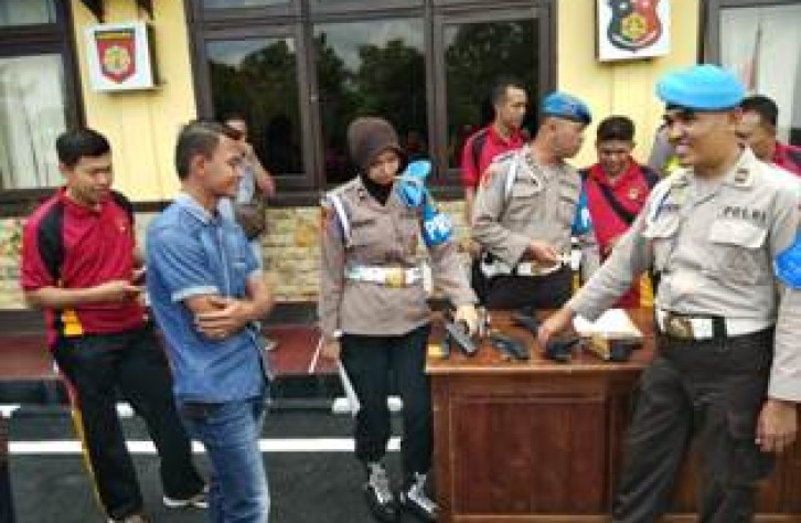 Propam Polda Kep Bangka Belitung Periksa Senjata Api Dinas Polres Bangka Tengah
