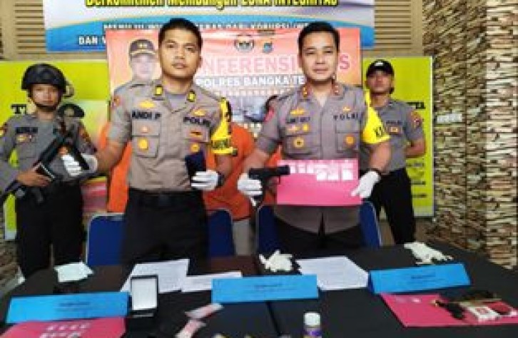 Sat Resnarkoba Polres Bangka tengah Tangkap Pengedar Narkoba, 27 Gram sabu diamankan