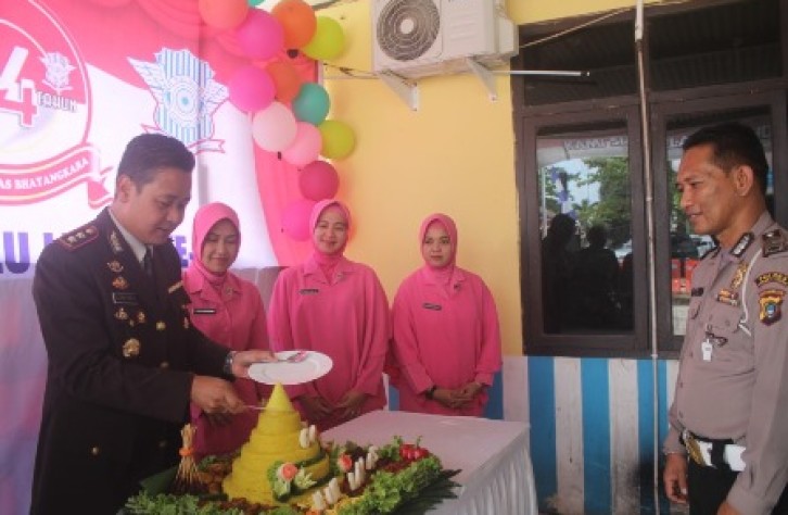 HUT Polantas, Sat Lantas Polres Bangka tengah Gelar Syukuran