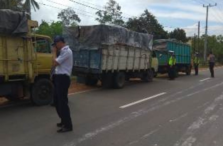 Bersama Dishub Bateng, Sat lantas Gelar Razia Gabungan