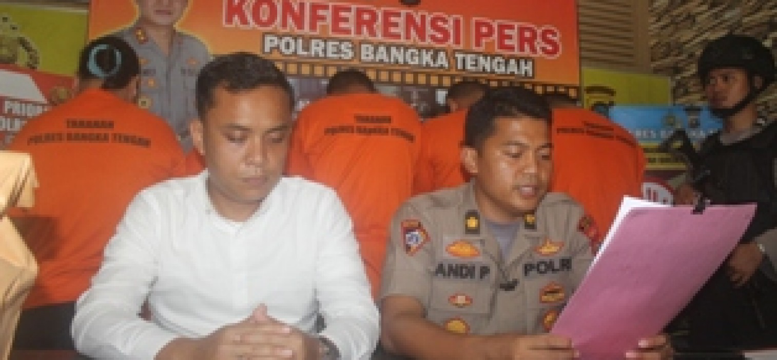 Meresahkan Masyarakat, Lima Penjudi Diringkus Polres Bangka tengah