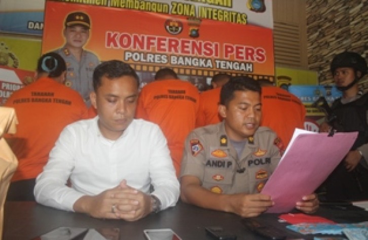 Meresahkan Masyarakat, Lima Penjudi Diringkus Polres Bangka tengah