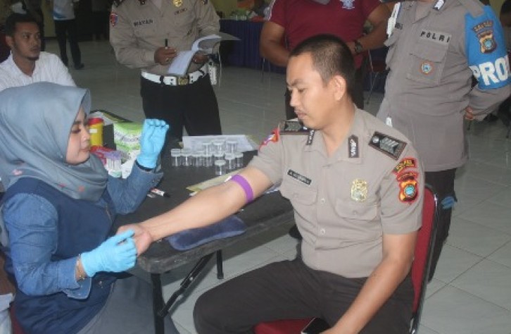 Personil Polres Bateng Jalani pemeriksaan kesehatan