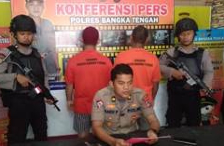 Polres Bangka tengah Tangkap Pengedar Narkotika Dikalangan Penambang
