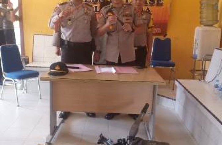 Kurang Dari Lima Jam, Polsek Koba Berhasil tangkap Pelaku Curat Mesin Perahu