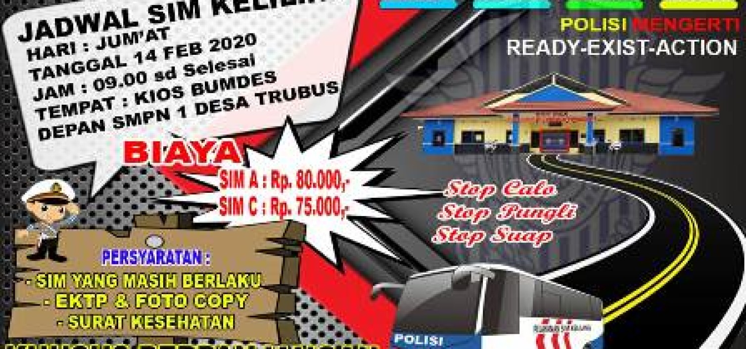 Sim Keliling Mampir Di Desa Terubus, Catat ! Waktunya