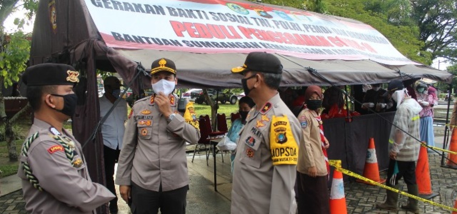 Kapolda Kep Babel Pantau Pelaksanaan Dapur Lapangan TNI POLRI Kabupaten Bangka tengah