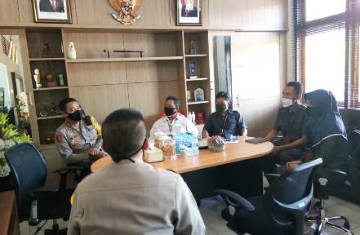 kapolres bangka tengah terima kunjungan Silaturahmi Kepala Badan Pusat Statistik Kab. Bangka Tengah