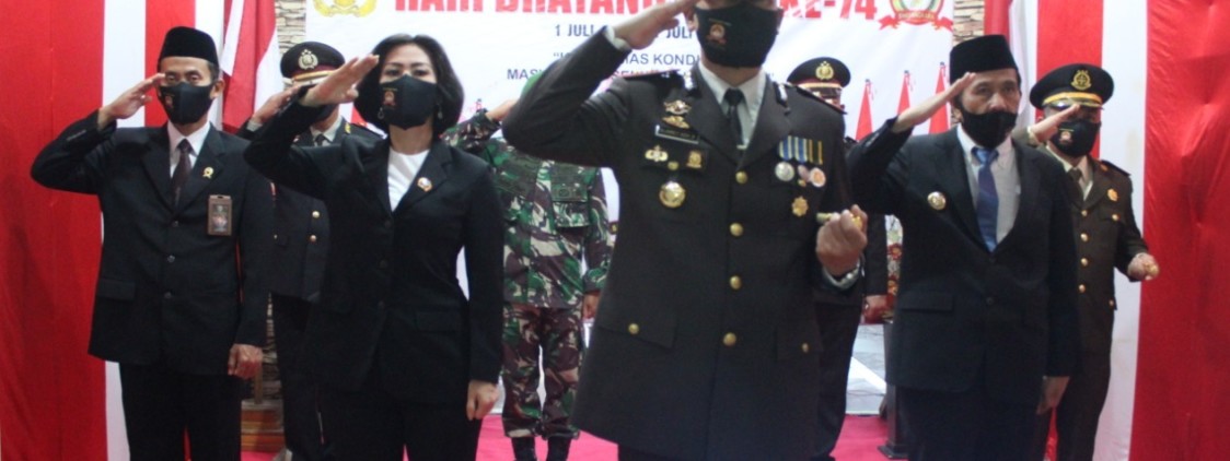 Polres bangka tengah gelar upacara secara video conference