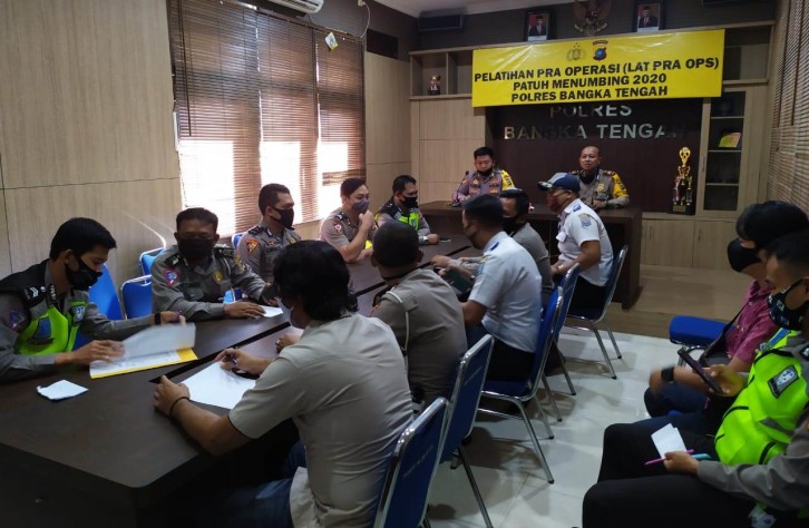 Operasi Patuh 2020, Polres Bangka Tengah gelar Latihan Pra Ops