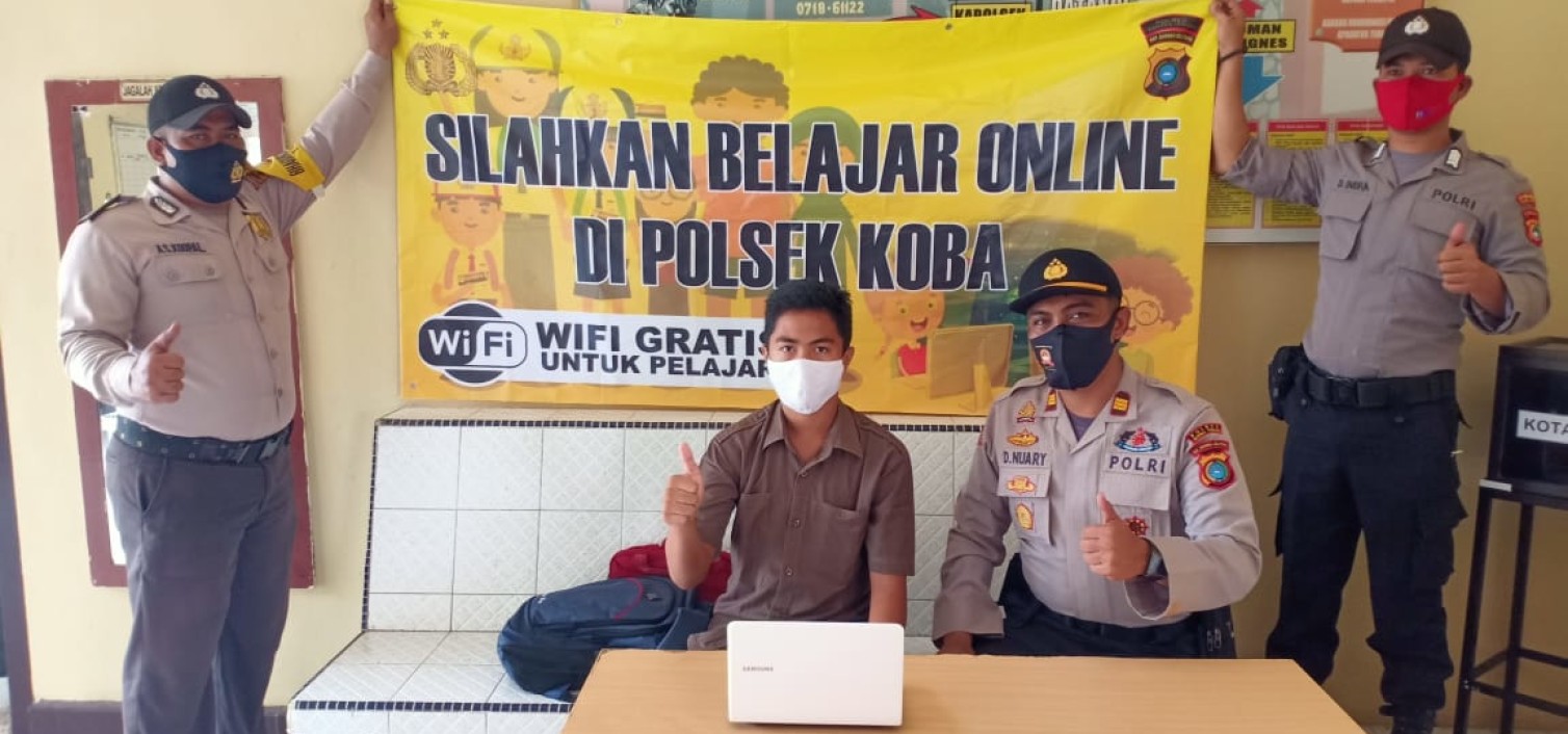 Polsek koba sediakan wifi gratis untuk pelajar