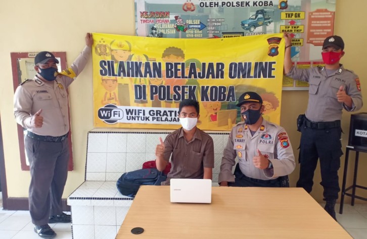 Polsek koba sediakan wifi gratis untuk pelajar