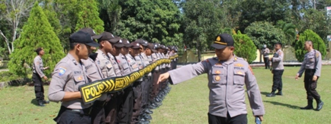 Hadapi Pilkada 2020, Polres Bangka Tengah dan polsek jajaran  Gelar Latihan Kemampuan Dalmas.