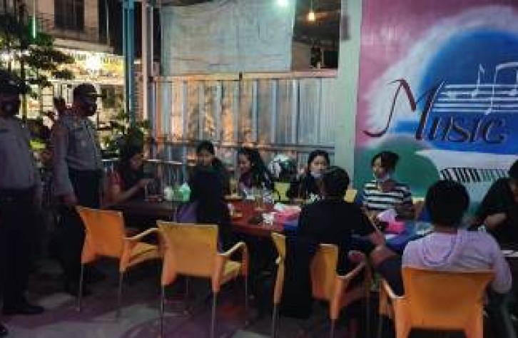 Kapolsek Koba pimpin patroli sosialiasi protokol 3 M