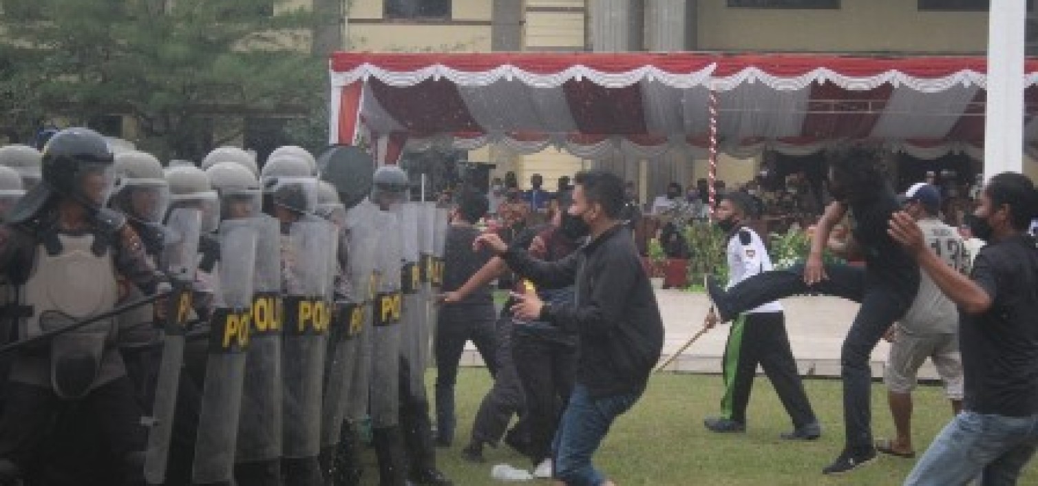 Polres Bangka tengah gelar simulasi Sispam Kota jelang Pilkada serentak 2020