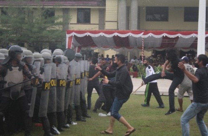 Polres Bangka tengah gelar simulasi Sispam Kota jelang Pilkada serentak 2020