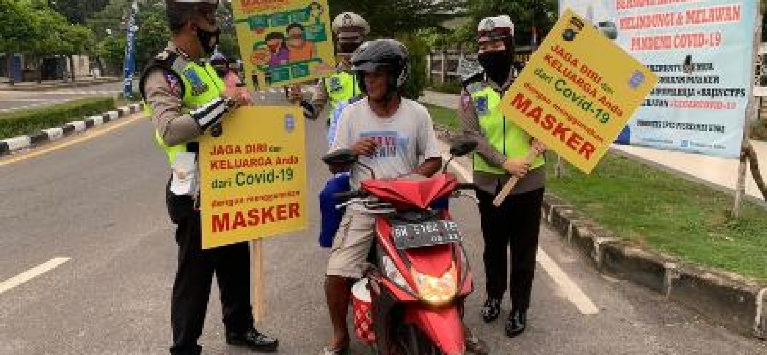 Sat Lantas polres Bangka tengah rutin laksanakn sosialisasi tentang 3 M