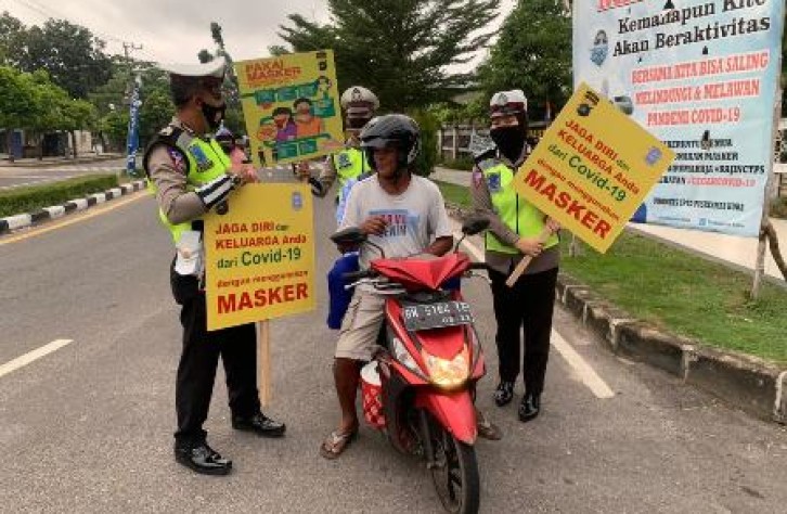 Sat Lantas polres Bangka tengah rutin laksanakn sosialisasi tentang 3 M