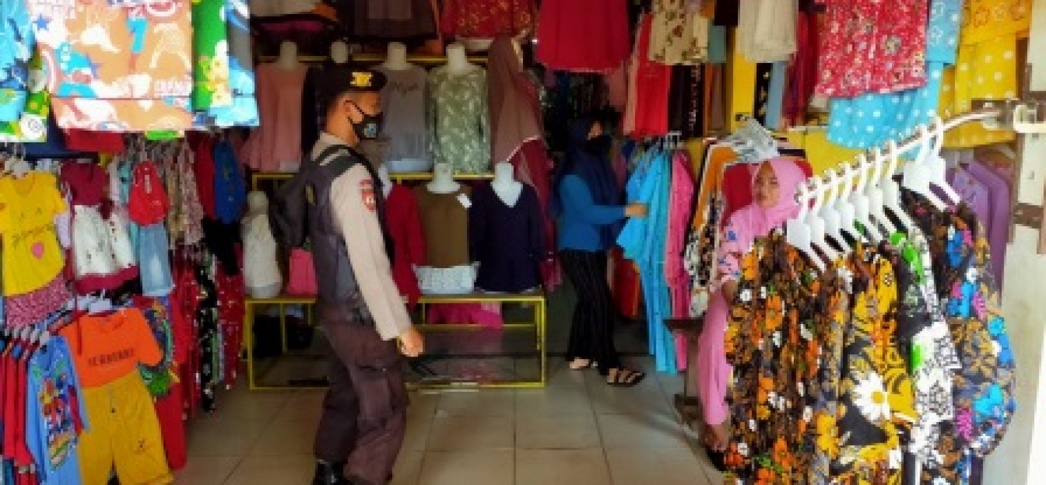 cegah covid-19, sat sabhara polres bateng sosialisasi protokol kesehatan 3 M