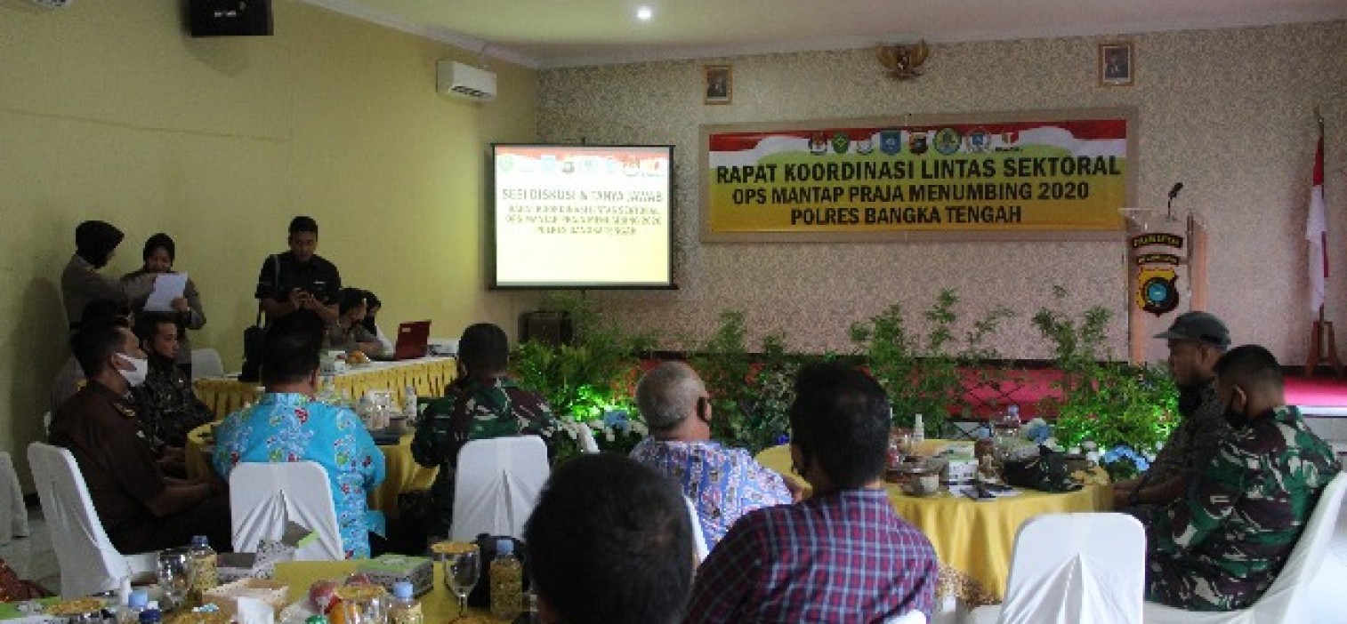 Polres Bangka Tengah Gelar Rapat Lintas Sektoral Pengamanan Pilkada Serentak 2020