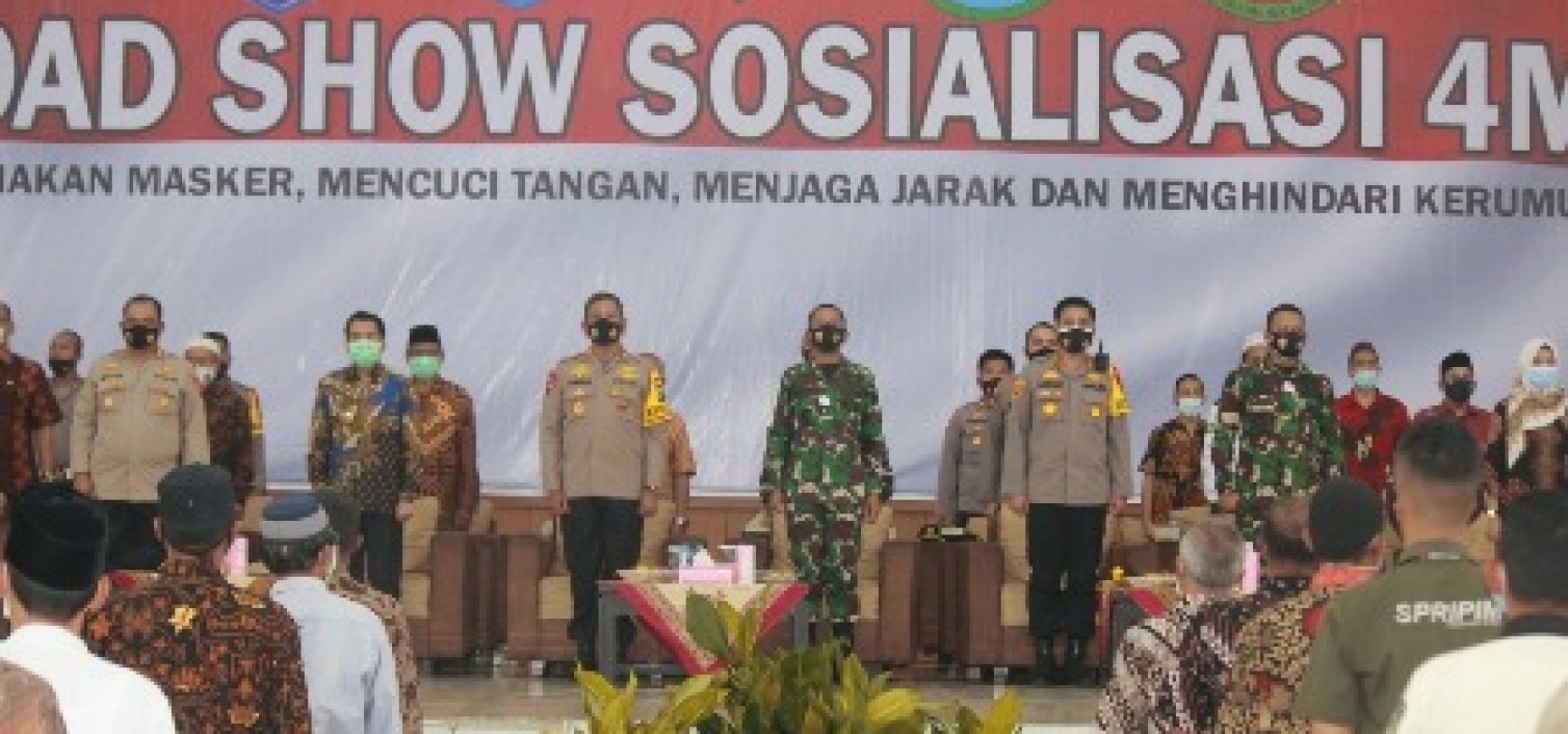 Road Show 4M di Bateng, Kapolda Tekankan Prokes Di Pasar dan Tempat Ibadah