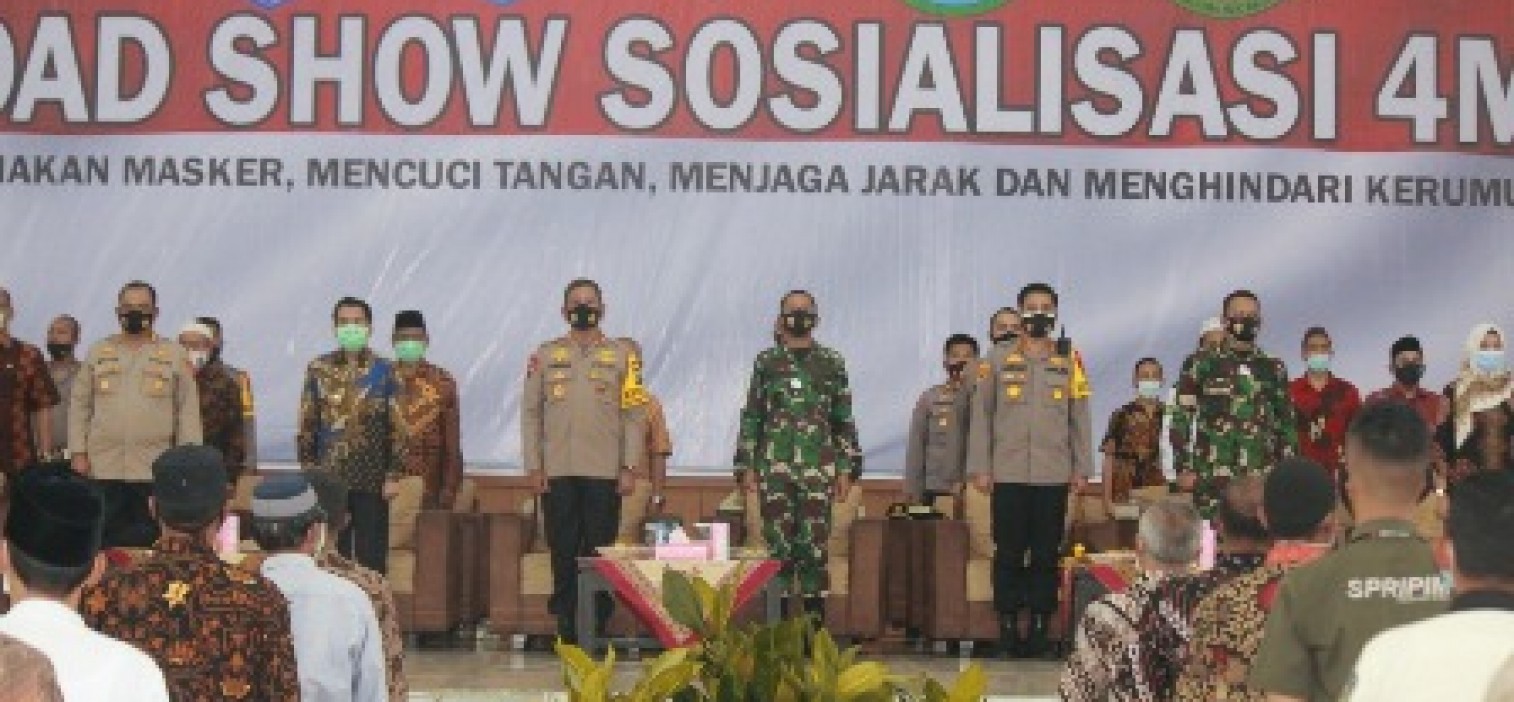 Road Show 4M di Bateng, Kapolda Tekankan Prokes Di Pasar dan Tempat Ibadah