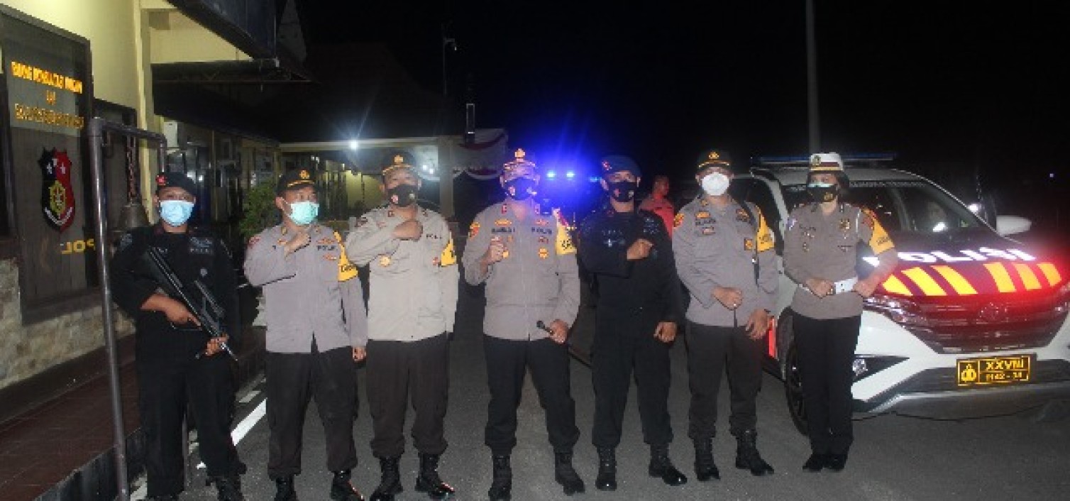 Pasca Tahap Pungut, Polres Bateng Tetap Patroli Malam Skala Besar Bersama Brimob