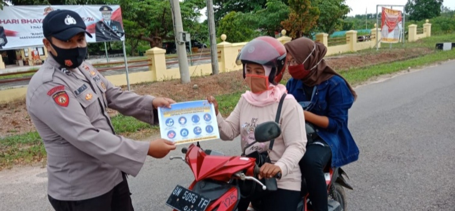 Polsek Lubuk Besar Gencar Lakukan Ops Yustisi