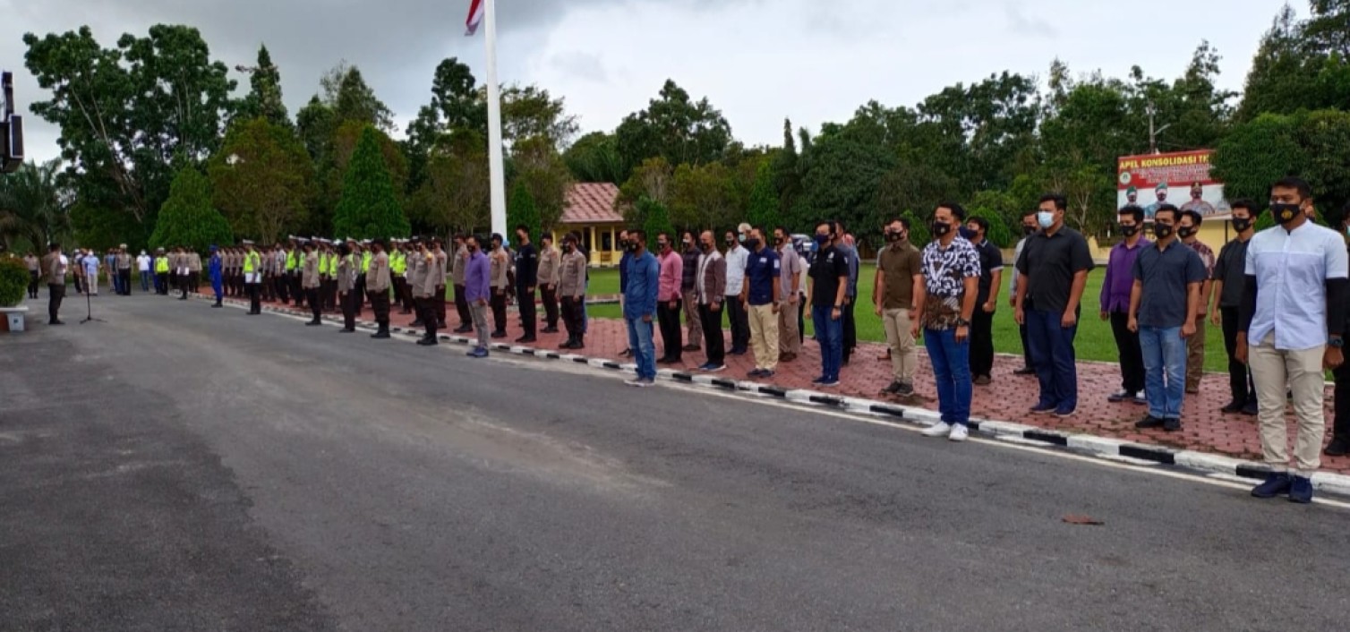 Pimpin apel pagi Kapolres Bateng sampaikan program 100 hari kerja Kapolri