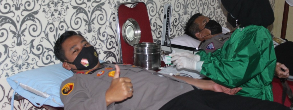 Peringati ke – 75 Hari Bhayangkara, Polres Bateng Gelar Aksi Donor Darah