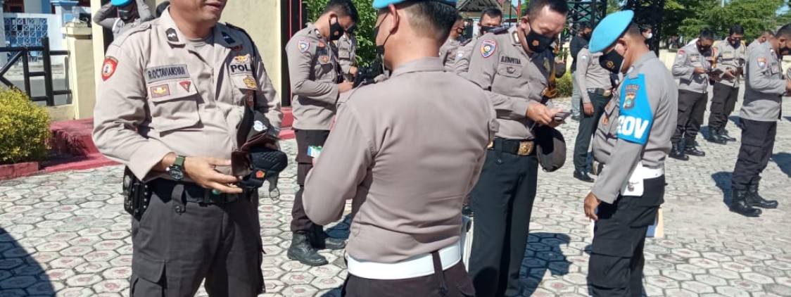 Tingkatkan Kedisiplinan, Sie Propam Polres Bateng lakukan gaktibplin ke Polsek Jajaran